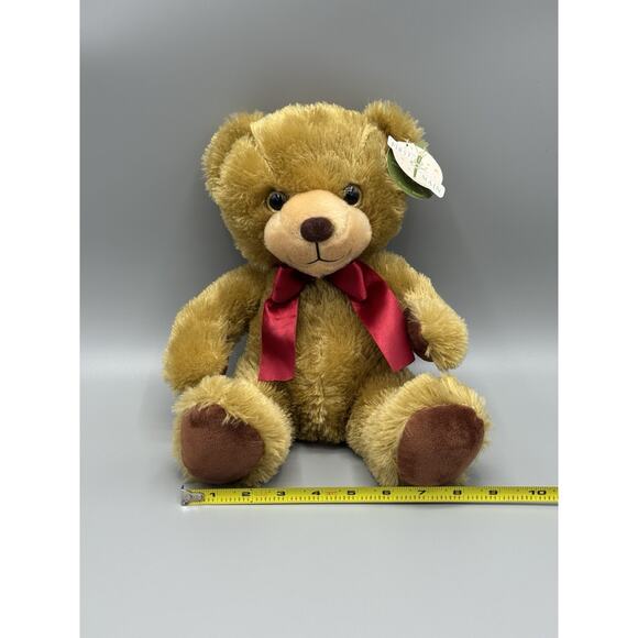 First & Main Minikies Teddy Bear Plush W/ Ribbon Bow 12 Inch Stuffed Animal - Picture 4 of 13